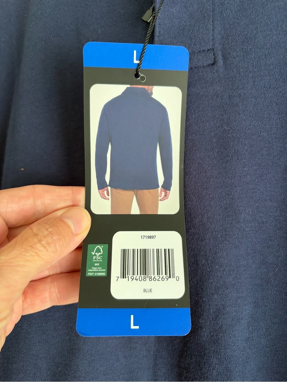 Banana Republic NWT Mens 100% Cotton Navy Blue Long Sleeve Polo Shirt Size Large